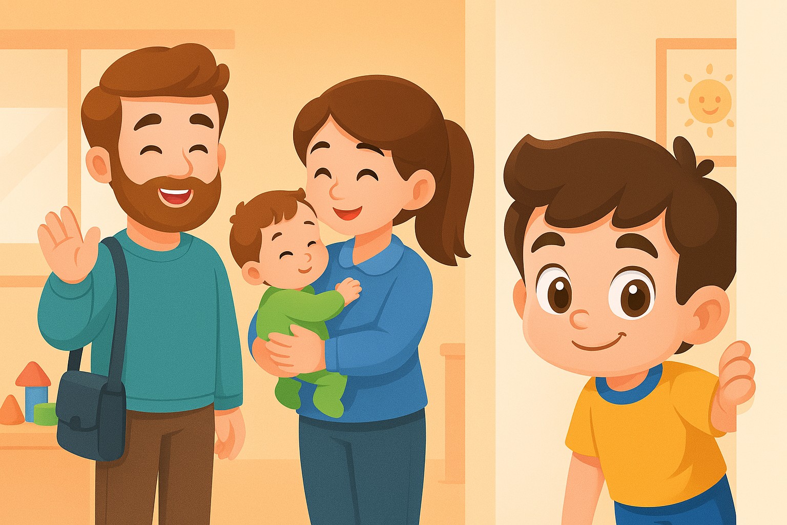 Une famille et son enfant